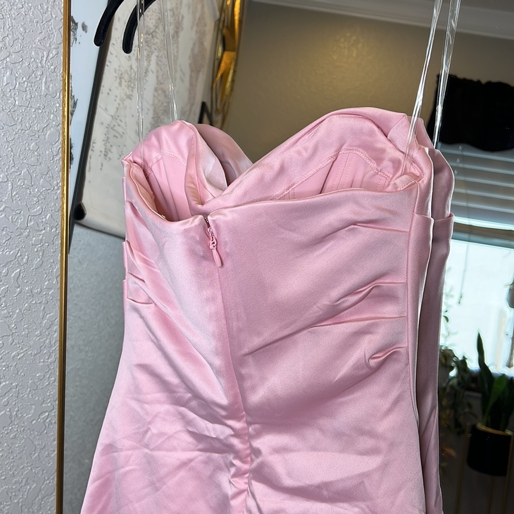 HOUSE OF CB 'Jasmine' Rose Pink Draped Strapless Corset Dress NWOT - Picture 15 of 17